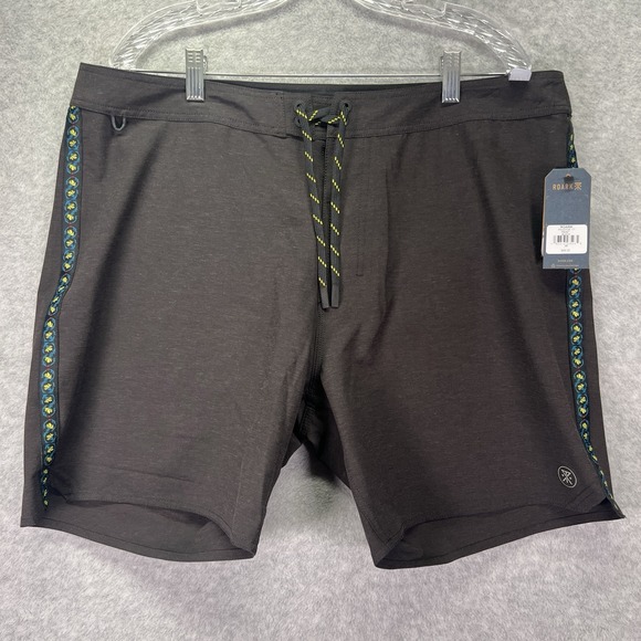 Roark Other - Roark Board Shorts Mens 38 Black Passage Swim Trunks 17" Outseam